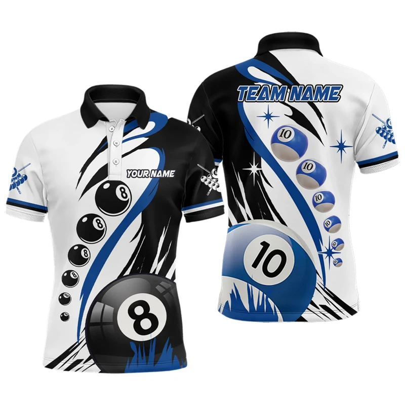 

Men'S Casual Short Sleeve Polo Shirt Personalized Name Sporty Style Lapel Billiards Shirt For Summer Custom Men Women Team Tees