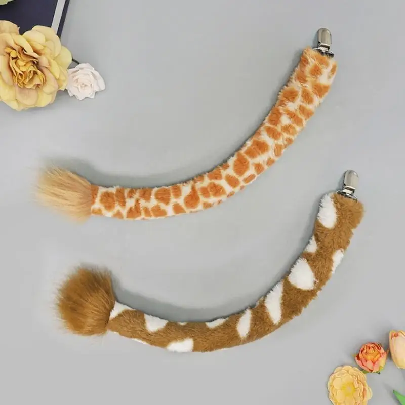 270D キリン耳ヘッドバンド、尾足手袋動物キリンコスチュームアクセサリーハロウィンコスプレ衣装子供大人のため