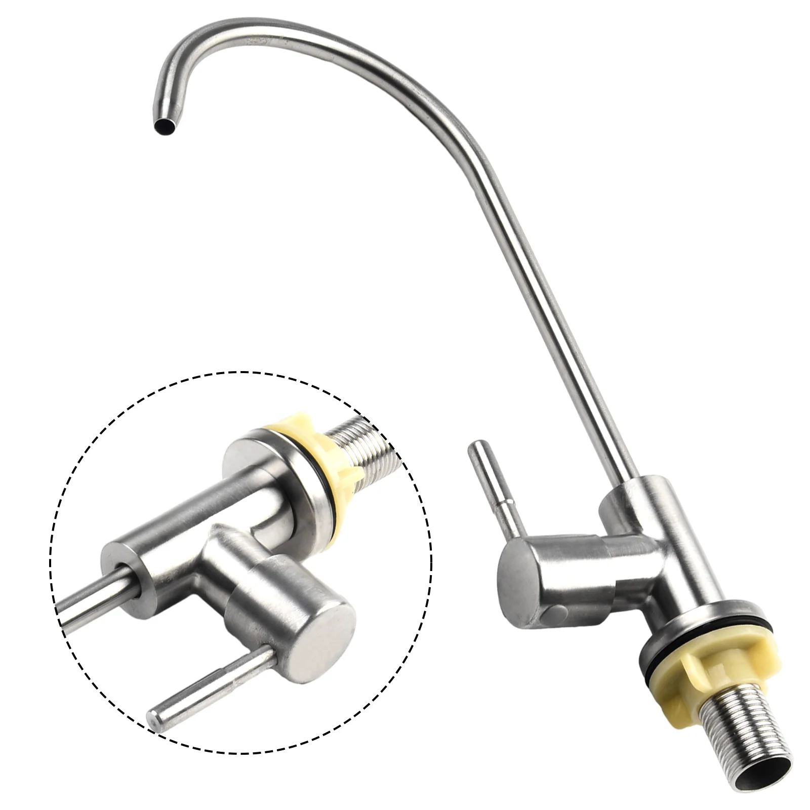 Rubinetto del rubinetto rubinetto del filtro dell'acqua a collo d'oca in acciaio inossidabile di alta qualità per il sistema di acqua potabile ad osmosi inversa