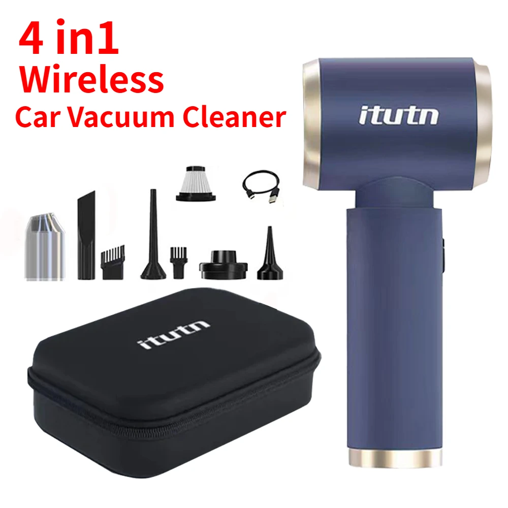 

High-Suction 4-in-1 Wireless Car Vacuum Cleaner One-Click Dusting Vacuum Pump Rechargeable with Accessory Kit Accessories