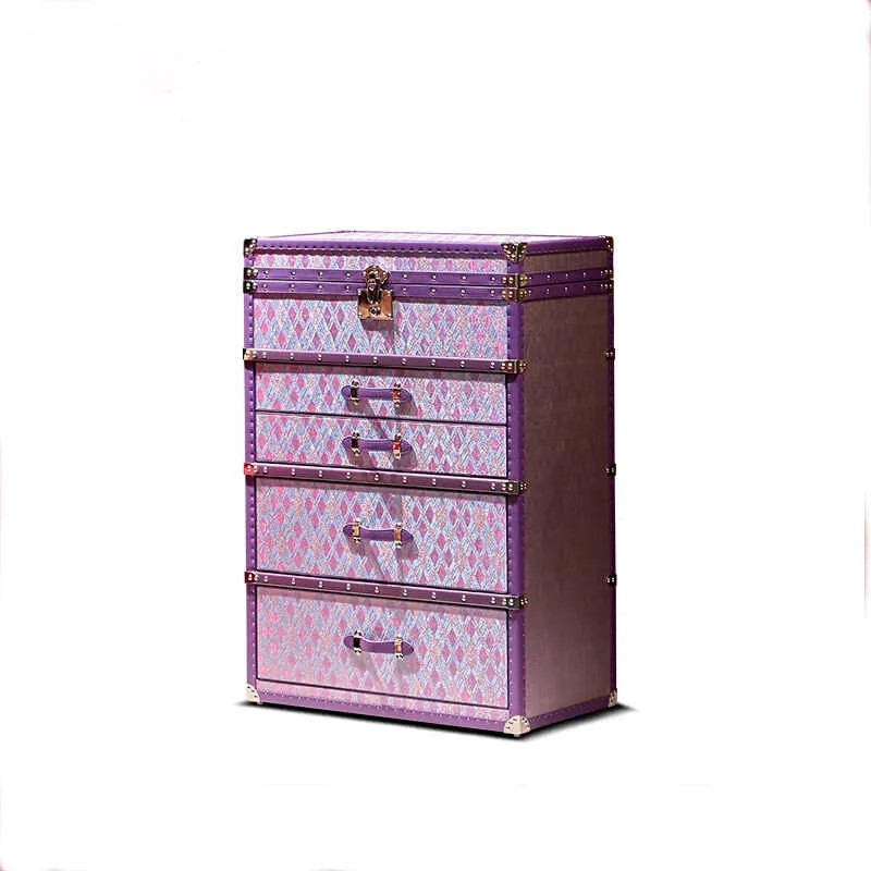 Premium chest of drawers Hard box Household floor jewelry cabinet with lock