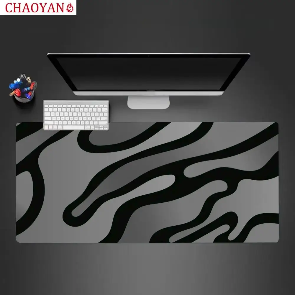 

Abstract Art Grey Mouse Pad Desk Mat with Stitched Edges non-Slip rubber base pc accessories Gaming mat Keyboard Mouse pads rug