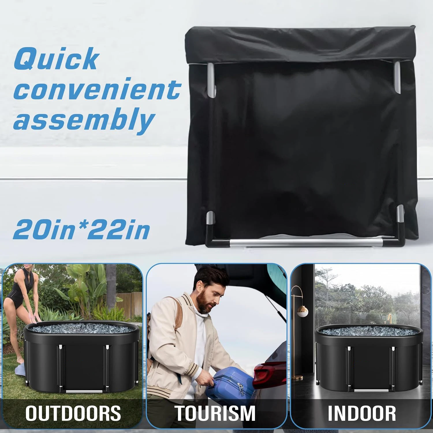 112 Gallon Ice Bath Tub - Portable Cold Plunge Pool For Athlete Recovery & Cold Water Therapy