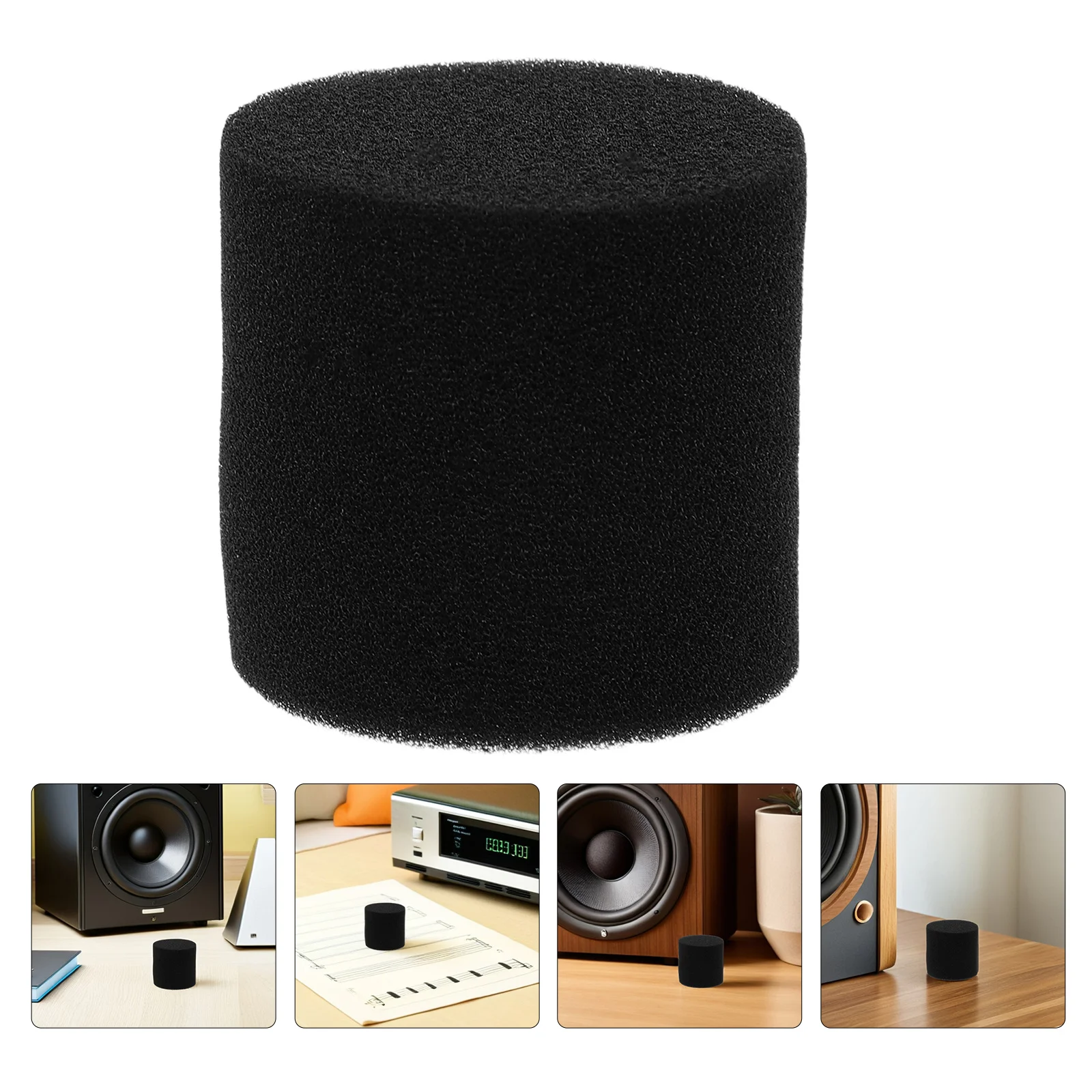 

2Pcs Speaker Port Tube Sponge Bass Air Vent Cylinder Multi-Use Replacement Subwoofer Loudspeaker Cabinet Accessory 72x60mm