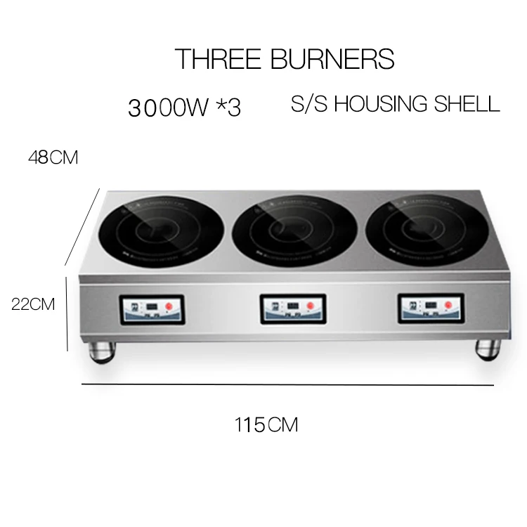 9000w  big power three burners  220v 240v Restaurant use Commercial electric Induction Cooker 3000w x3