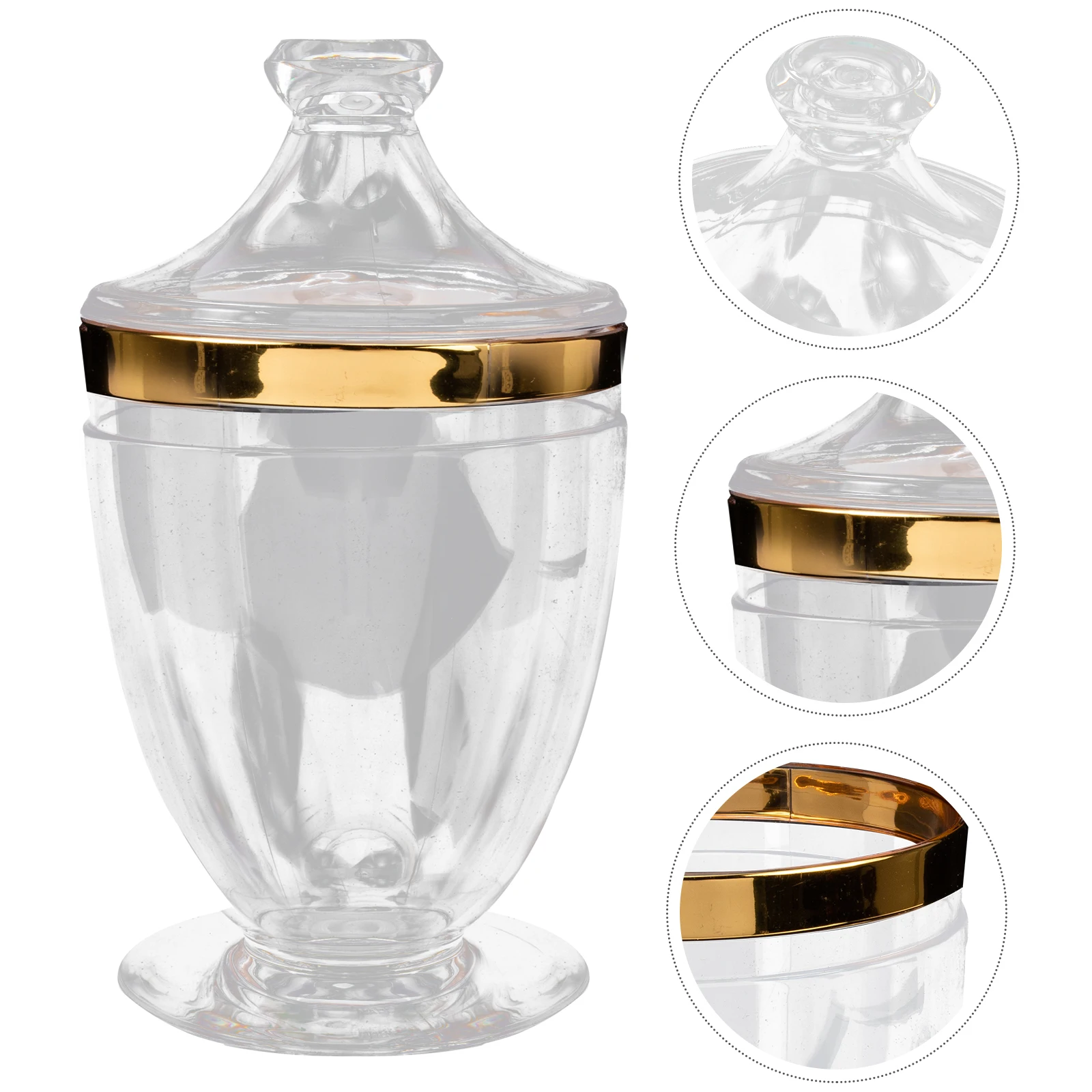 

1pcs Transparent Candy Container Party Favor Boxes Wedding Dried Fruit Holder Gift Packaging Box Chocolate Jar Sweets Storage