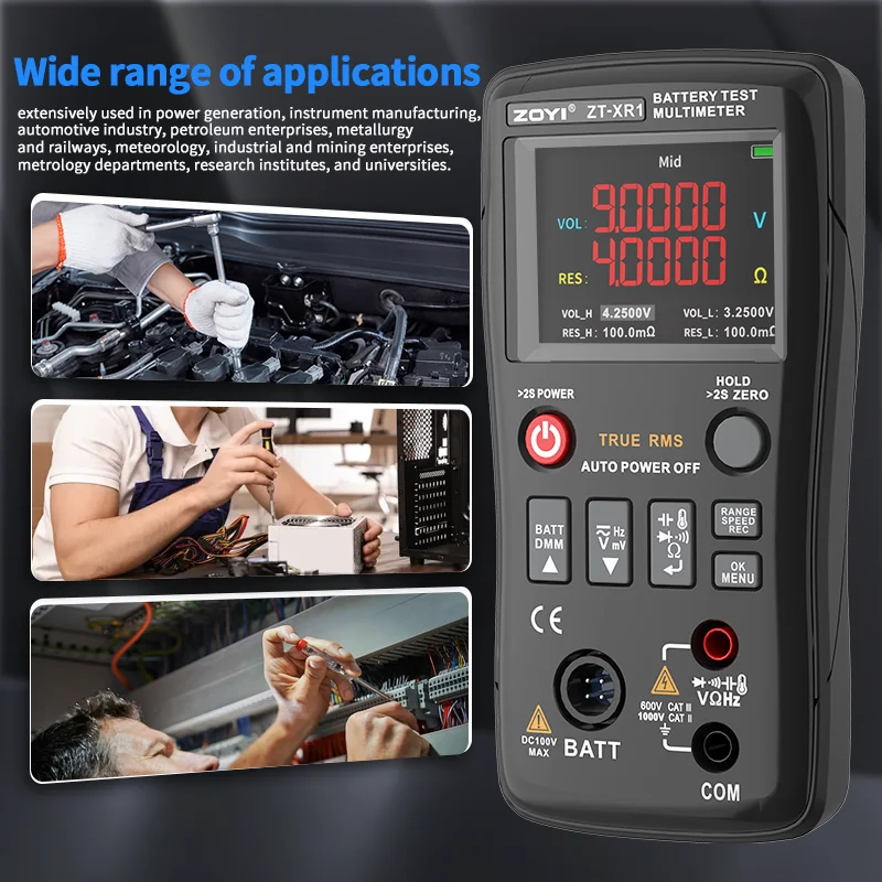 ZOYI ZT-XR1 4,5-дюймовый профессиональный мультиметр + тестер внутреннего сопротивления аккумулятора (версия настоящего значения) «все в одном»!