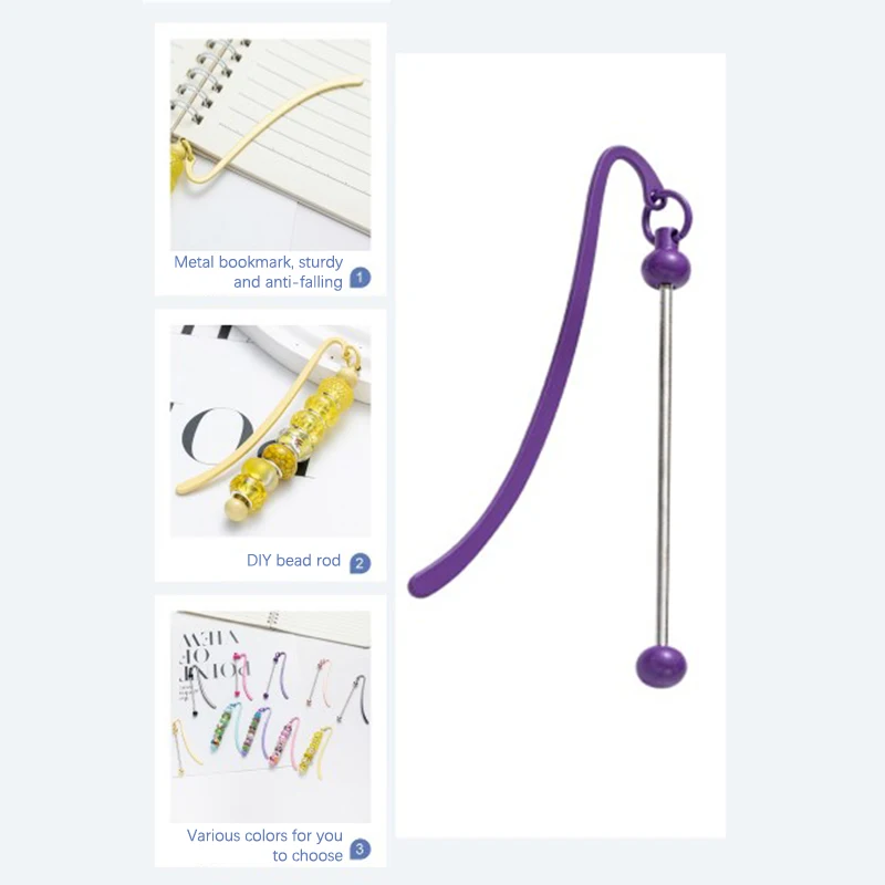 DIY Beadable Bookmark Metal Charm Pendant DIY Handmade Jewelry Accessories For Jewelry Making