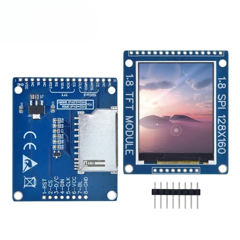 1.8 Inch Serial SPI TFT LCD Module Display PCB Adapter IC 128x160 Dot Matrix 3.3V 5V IO Inerface Cmmpatible LCD1602 For Arduino