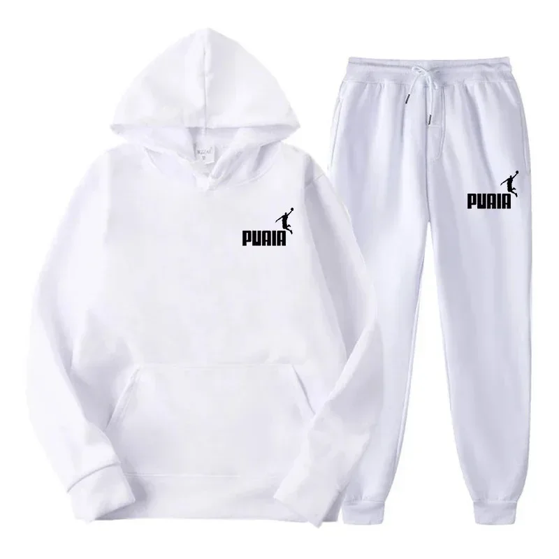 2026 New Men's Fashion Casual Zipper Tracksuits Outdoor Fitness Jogging Hooded Sets Sports Luxury Hoodie + Pants Suit Clothing