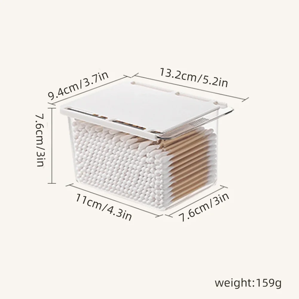 

Transparent Drawer Storage Box Under Mirror Cabinet Oragnizer Bathroom Cotton Stick Makeup Pull-Out Case