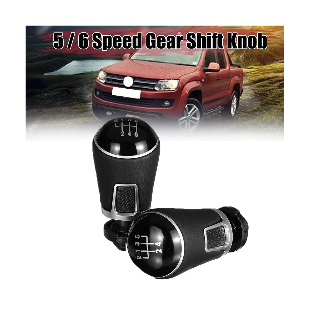 Gear Shift Knob Manual Gear Shifter Lever Stick Head Handle Level Universal 5 Speed for Volkswagen Jetta Golf