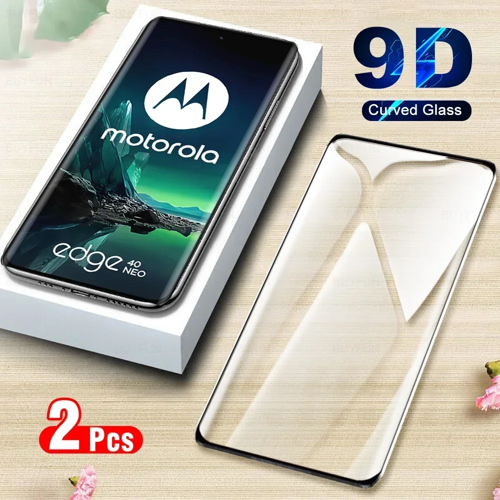 

Изогнутое защитное стекло 9D для экрана, закаленное стекло для Motorola Edge 40 Neo 40Neo Moto Rola Edge40Neo Edge40 Neo 5G, 2 шт., защитные пленки