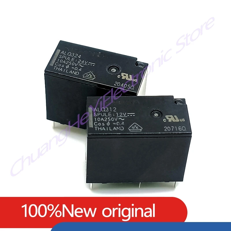 5Pcs/Lot New Original Relay ALQ312 ALQ305 ALQ324 10A 5PIN Rele 5V 12V 24V