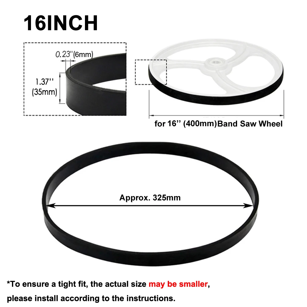 16inch Band Saw Rubber Band Tire Woodworking Tools Spare Parts For Band Saw Scroll Wheel Rubber Ring Power Tool Accessories