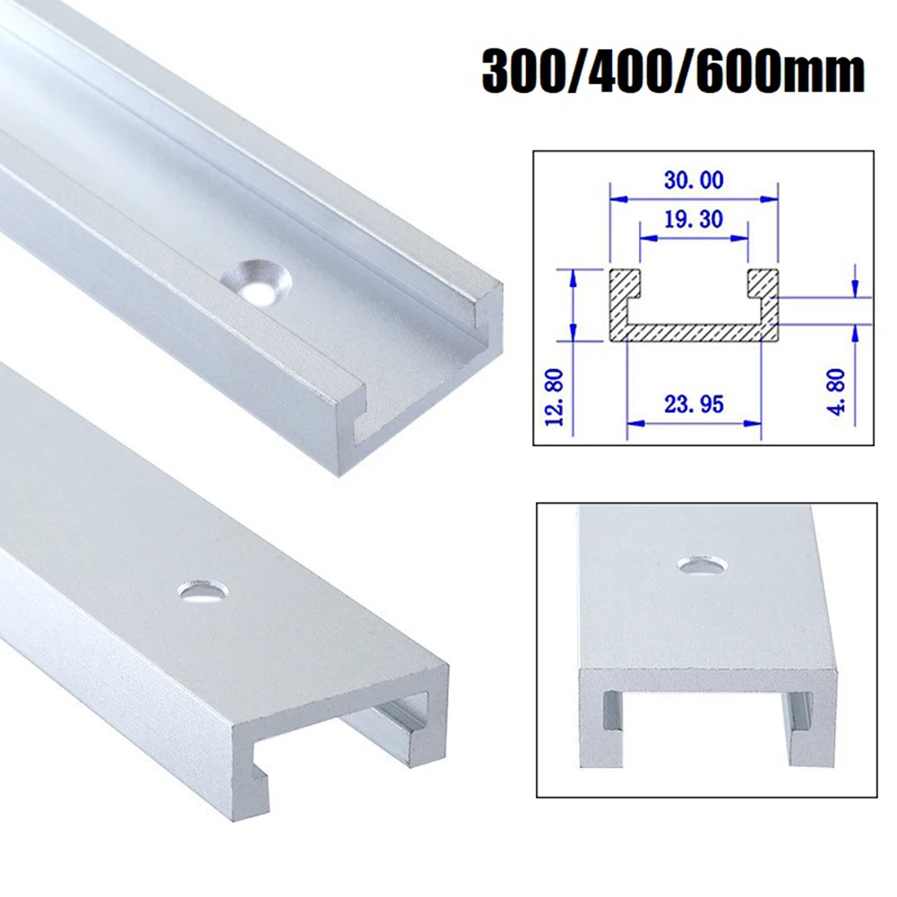 T-Tracks 300-600mm Gąsienica ze stopu aluminium Ławka do obróbki drewna T-Slot 30 Typ T-Tycze Obróbka drewna Szyna prowadząca Część do obróbki drewna