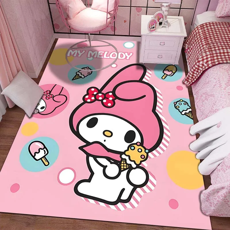 15 Size Sanrio Kawaii Melody Printing Carpet for Living Room Bedroom Kid's Room Home Decor Pink Room Decor Area Rug Non-slip Mat