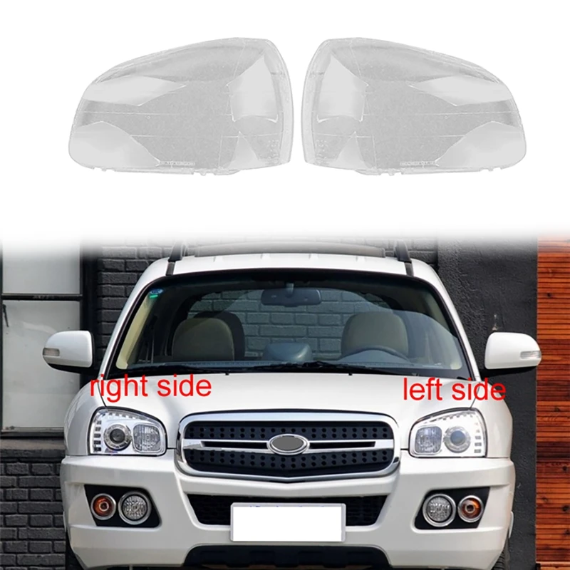 Dla Hyundai Santa Fe 2001-2006 lewa + prawy reflektor obudowa klosz do lampy przezroczysta osłona obiektywu osłona reflektora