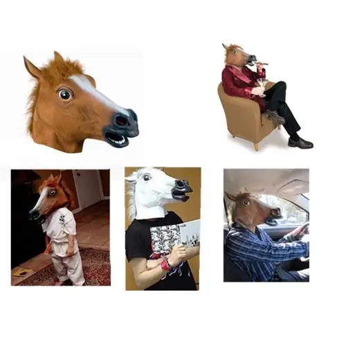 

Funny Gadgets Useless Box Halloween Mask Toys Cosplay Wigs Horse Gangnam Style Dance Pleasures Jun Makeup Utensils