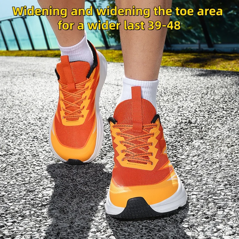 

Летние кроссовки для отдыха, мужская спортивная обувь для активного отдыха, модная нескользящая дышащая обувь для ходьбы с расширенным верхом, мужская обувь 46-48 размеров.
