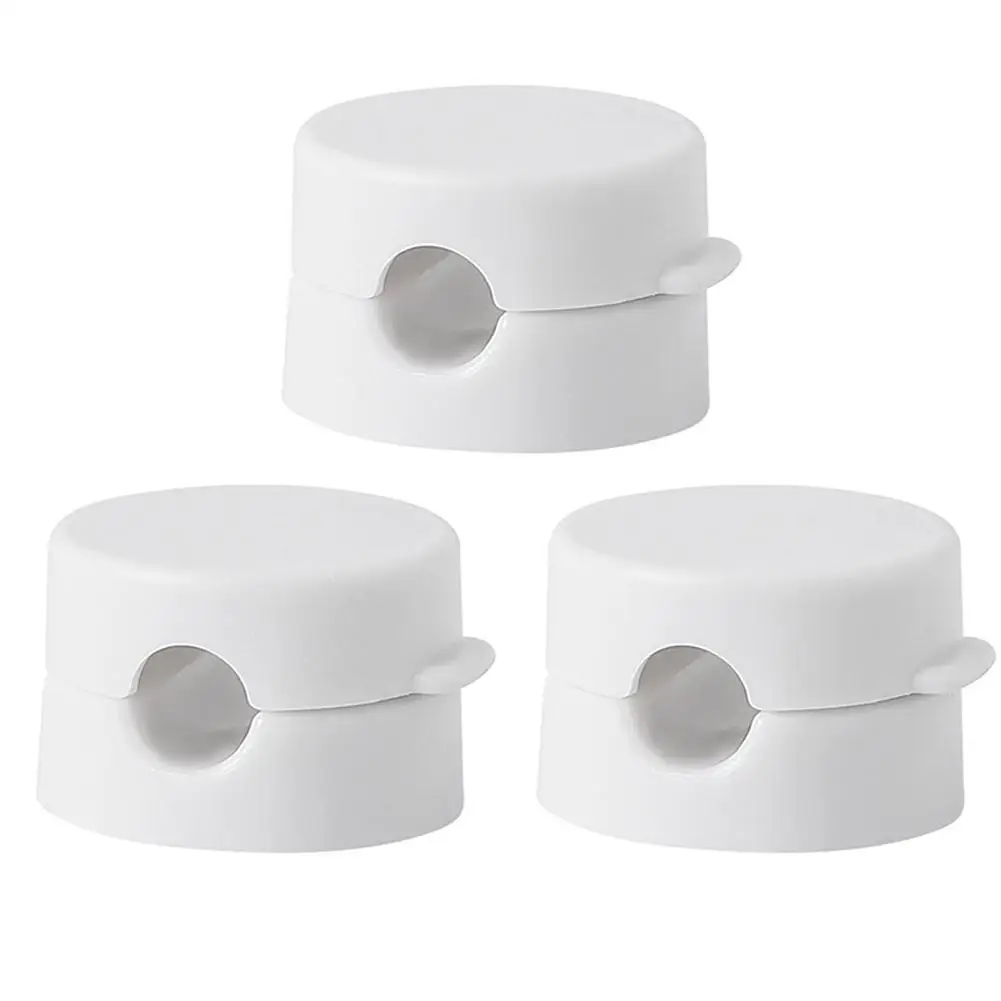 3/6pcs Round Magnetic Cable Organizer Clips For Desktop Phone Charging Cord Management Holder Home Office Adhesive Wire Kee A6q2