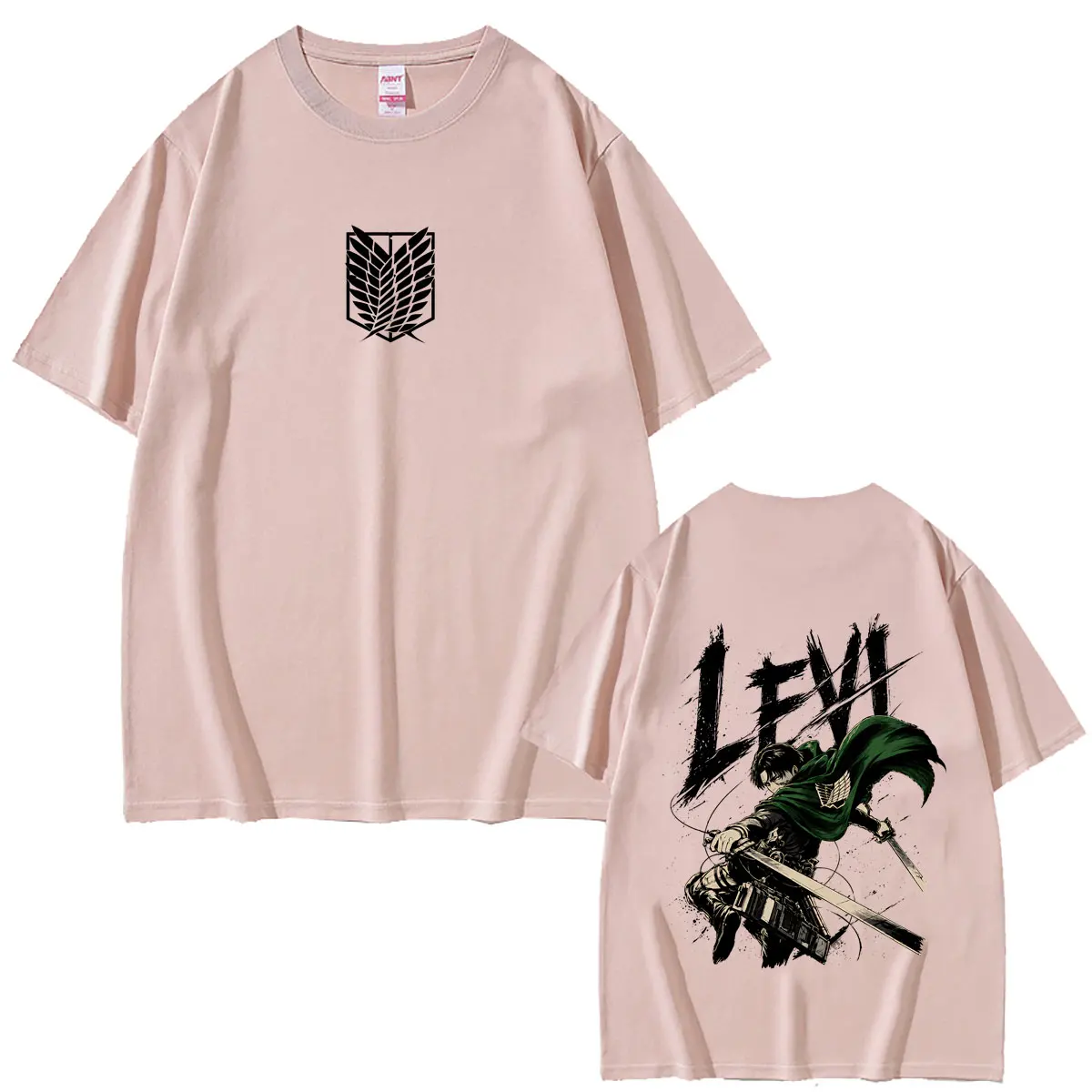 Anime Attack on Titan Levi Ackerman Grafik-T-Shirt für Männer und Frauen, Cartoon-Manga-Merch-T-Shirts, Unisex-Mode, Oversized Streetwear – Detail 6