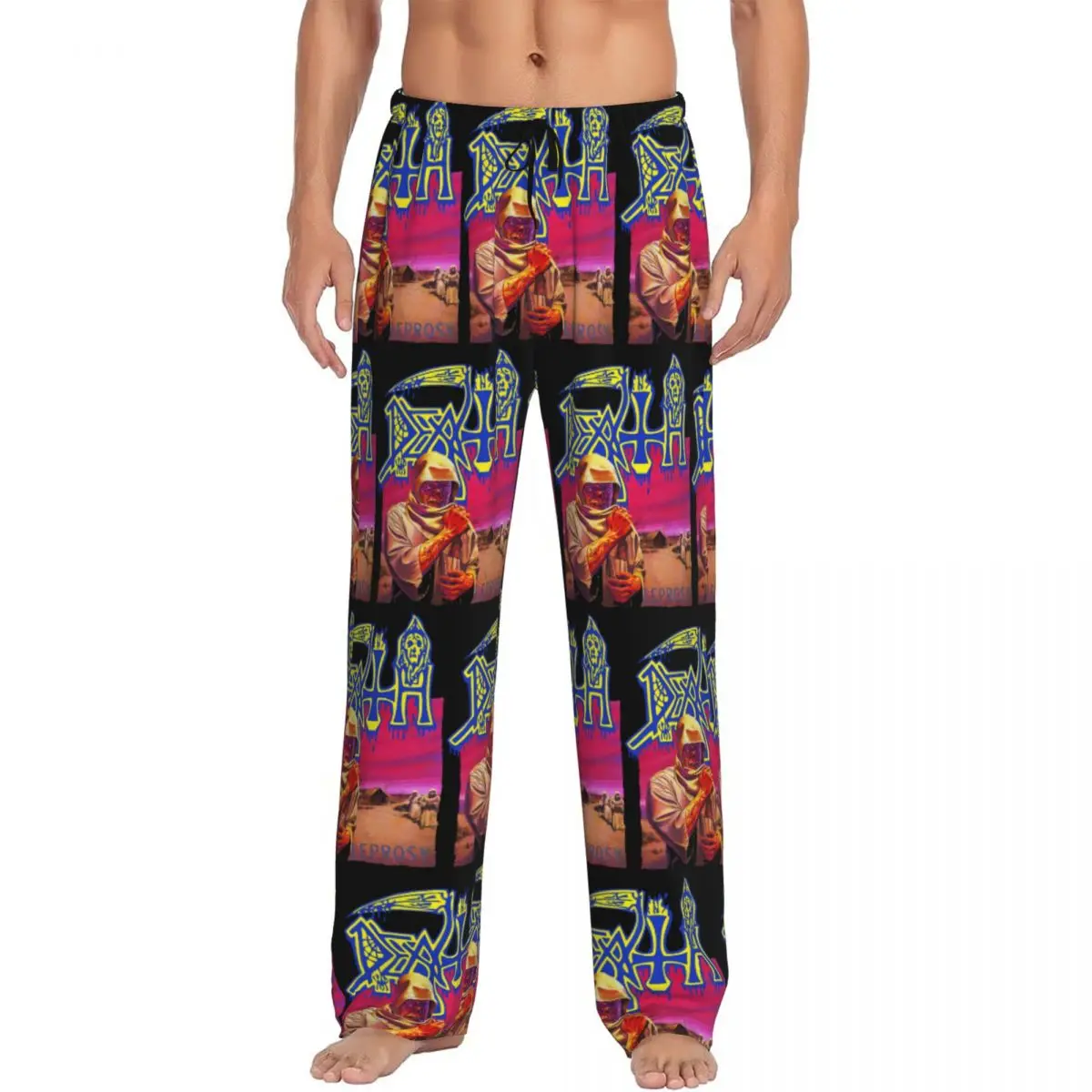 Custom Print Men's D-Deathes Leprosy Classic Pajama Pants Sleepwear Sleep Lounge Bottoms with Pockets