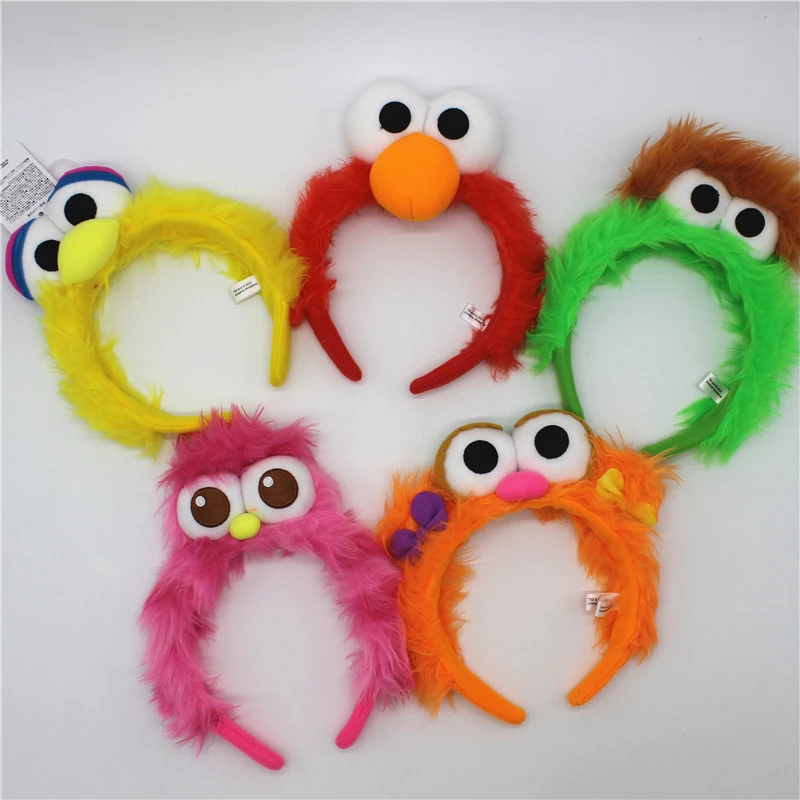 1piece classical Elmo and Cookie Monster Big Bird Hairband plush soft toys Children Educational Toys