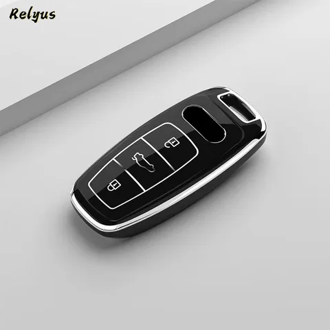 Модный Чехол Из ТПУ Для Автомобильного Ключа Audi A3 A4 B9 A6 A7 4K A8 C8 E-tron Q5 Q8 D5 SQ8
