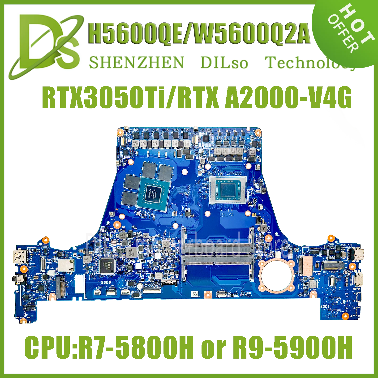 KEFU H5600QE Laptop Motherboard  For ASUS H5600QC J5600QE W5600Q2A J5600Q2A Mainboard With R7-5800H R9-5900H RTX3050Ti RTX-A2000