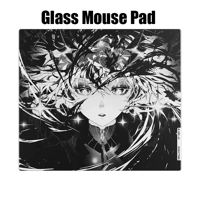 Anime CGlass Mousepad Sora Game Mouse Pad Customized Pattern Tempered Smooth Gaming Desk Mat Fps Esports Gaming Office Pad