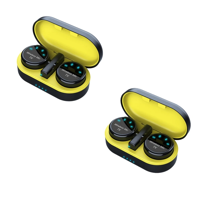 ميكروفون Lavalier لاسلكي مغناطيسي لتسجيل الصوت والفيديو مع علبة شحن