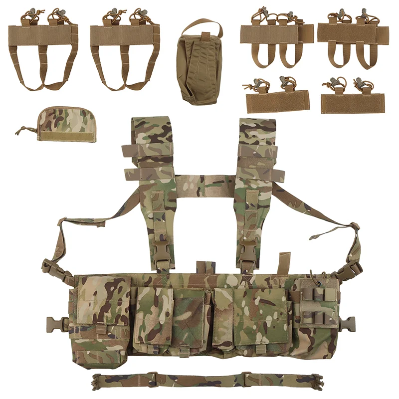 Emerson UW IV Chest Rig GP Pouch 556 762MOLLE Vest Multi Pocket H Harness Quick Switch Platform for EDC Tools Radio Mag Storage