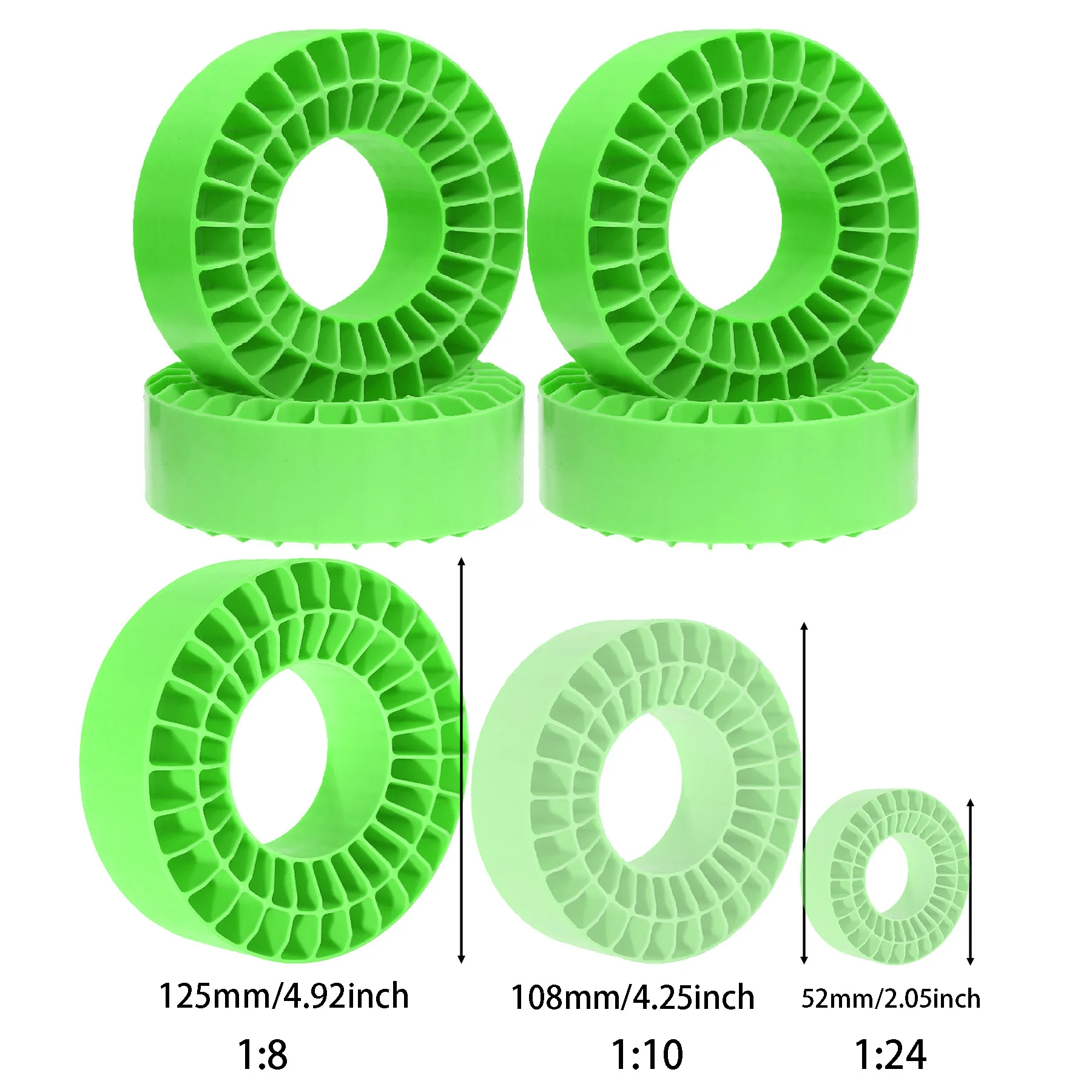 4pcs Silicone Rubber 2.2 tire Inserts，Light Weight Waterproof Soft and Highly Elastic Inner Filler for 1/10 RC Crawler Car