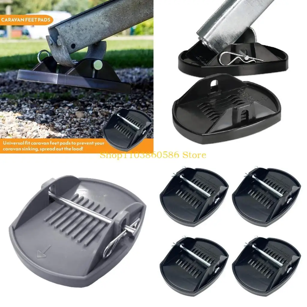 

242A Multifunctional Motorhome Feet Pads, Heavy Duty Constructions, For Outdoor Secure Ground Placement Uneven Terrain 4 Pack