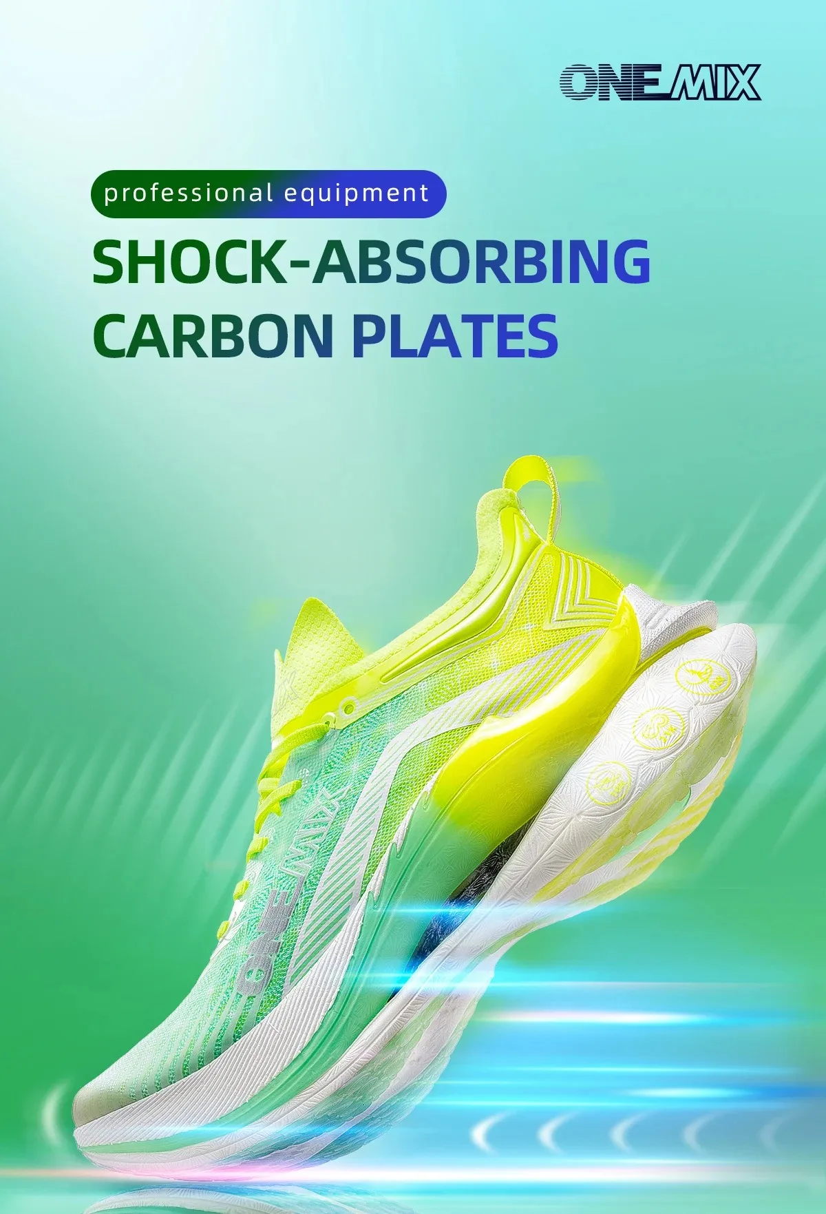 

ONEMIX Carbon Plate Marathon Running Racing Shoes Professional Stable Support, Shock-relief Ultra-light Rebound Sneakers, 36-47