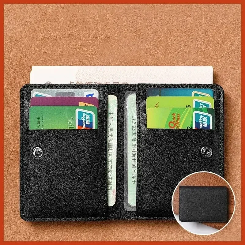 Modischer Kreditkartenhalter für Damen, Kartenetui, ultradünn, Visitenkartenhalter, mehrere Kartenfächer, Ausweishalter, minimalistische Herrentasche