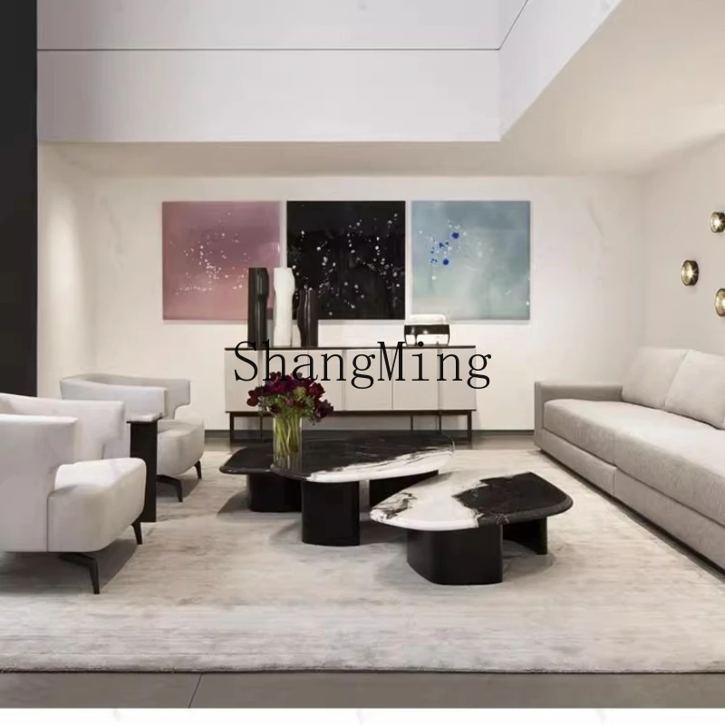 

SM new creative marble coffee table living room home modern simple irregular tea table