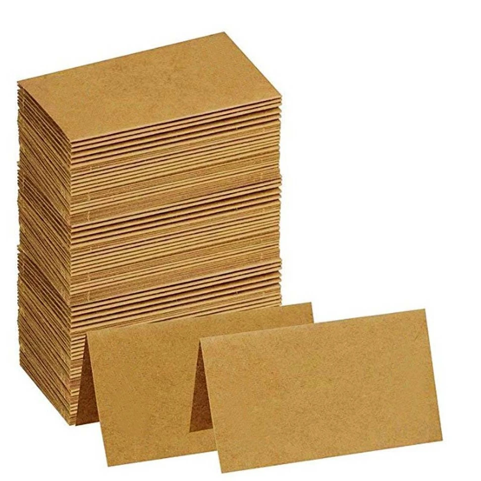 20/50/100pcs Kraft Paper Color Wedding Banquet Place Card Table Card Festival Party Sign-in Name Seat Card Gift Thank You Card