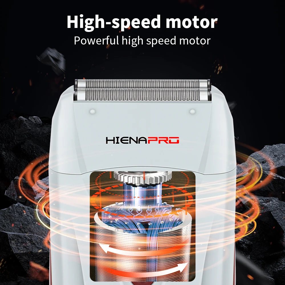 Electric Shaver with Sharp Independent Floating Blades USB Interface Mini Portable Trimmer for Men