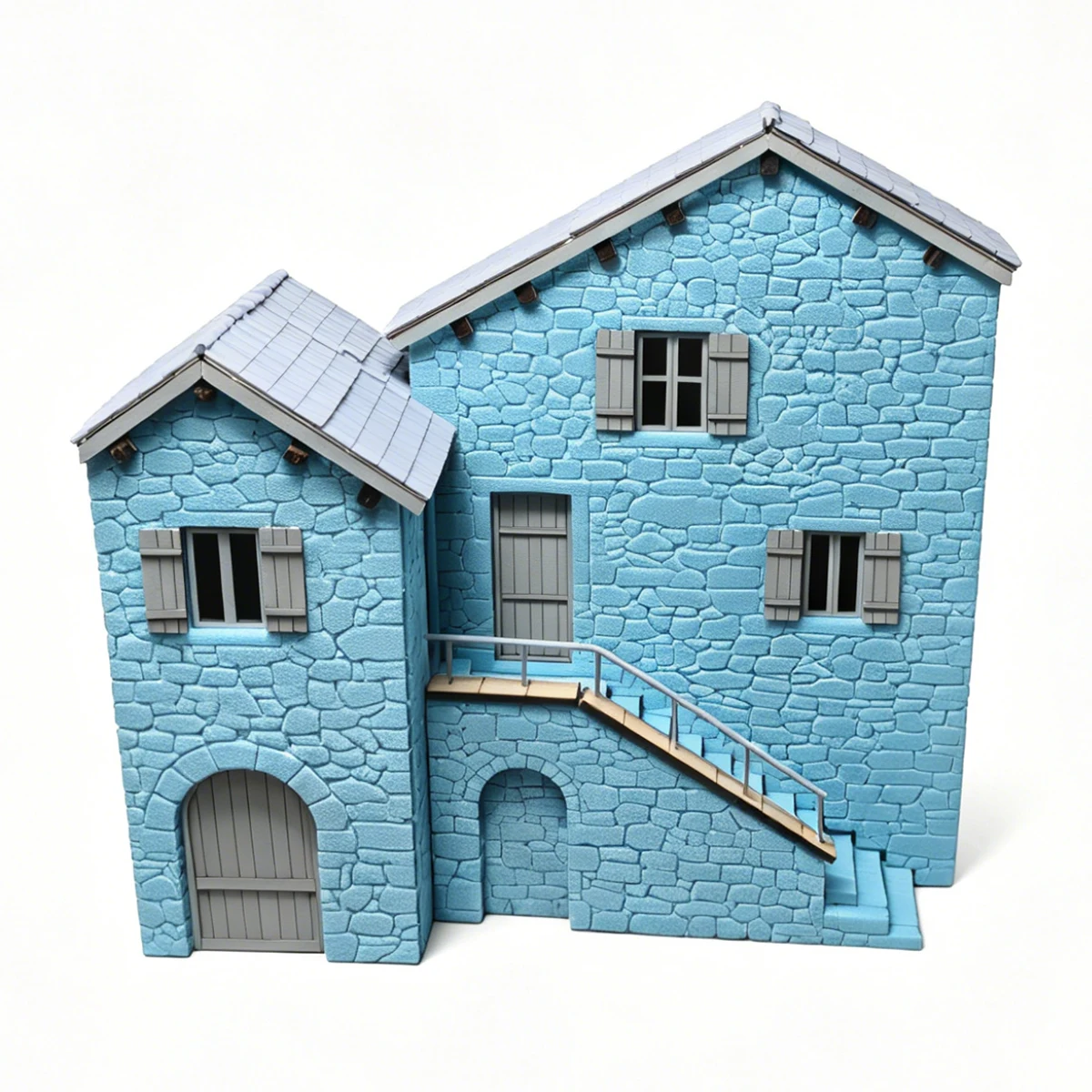 Architektonisches Miniatur-Bausatz-Modell: Steinhaus im Altdeutschen Stil, Diorama im Maßstab 1/35