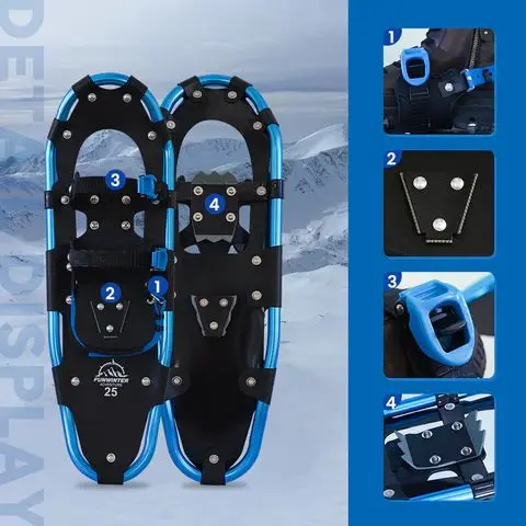 BSCI závod OEM velkoobchod nestandartní CE muži snowshoes laciný terén snowshoes aluminium funwinter snowshoeing pro děti dospělý