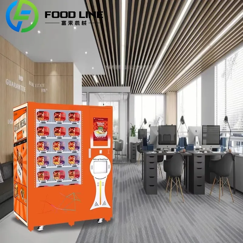Customized Business Hot Food Automat Fully Automatic Commercial Hot Meal Vending Machine With Multi Cuisine Menu Options