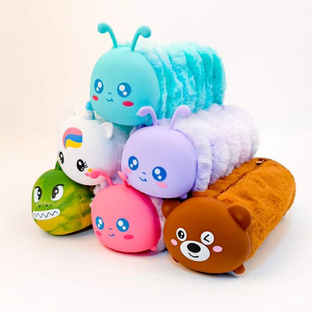 Hot-selling Plush Pencil Case Cute Large-capacity Stationery Ins Box Cosmetic Bag Pencil Case Multi-function Storage