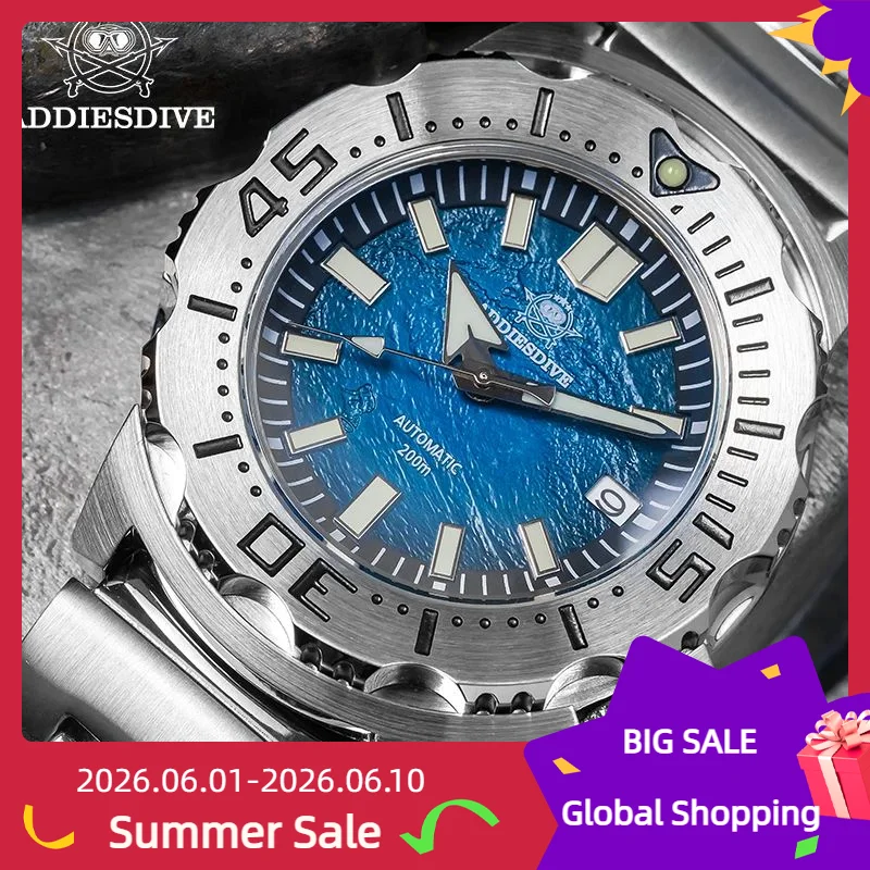 

ADDIESDIVE 42mm Men's Automatic Mechanical Watch Sapphire Stainless Steel 20Bar Dive Luminous Watches Casual Relogios Masculino