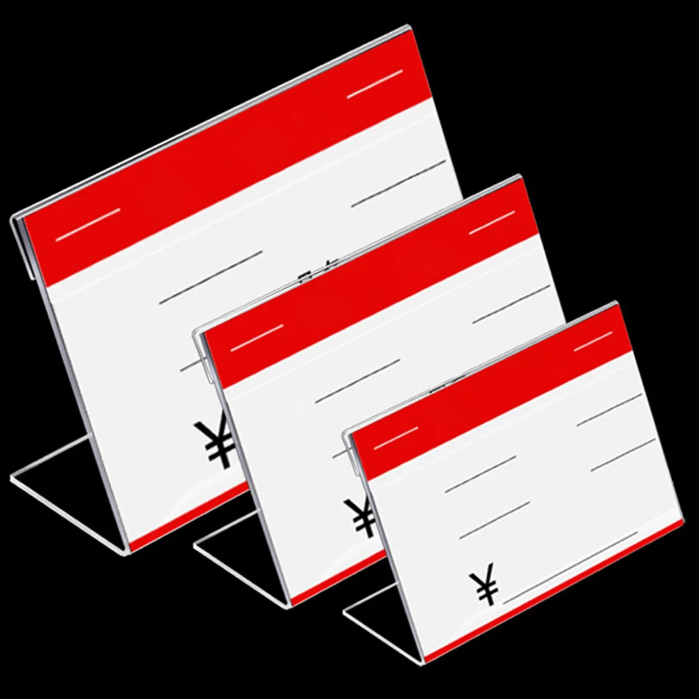 20pcs Acrylic Sign Holder Small Display Stands For Table Number Signs Wedding Party Decor Clear Scratch-Resistant Stand Menu