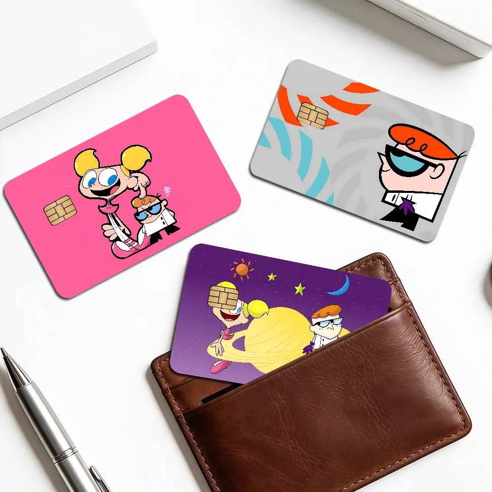 Cartoon D-Dexters Laboratory Cartoon Credit Card Skin Stickers for Bank Card Bus Metro Card Sticker Waterproof Women Gift