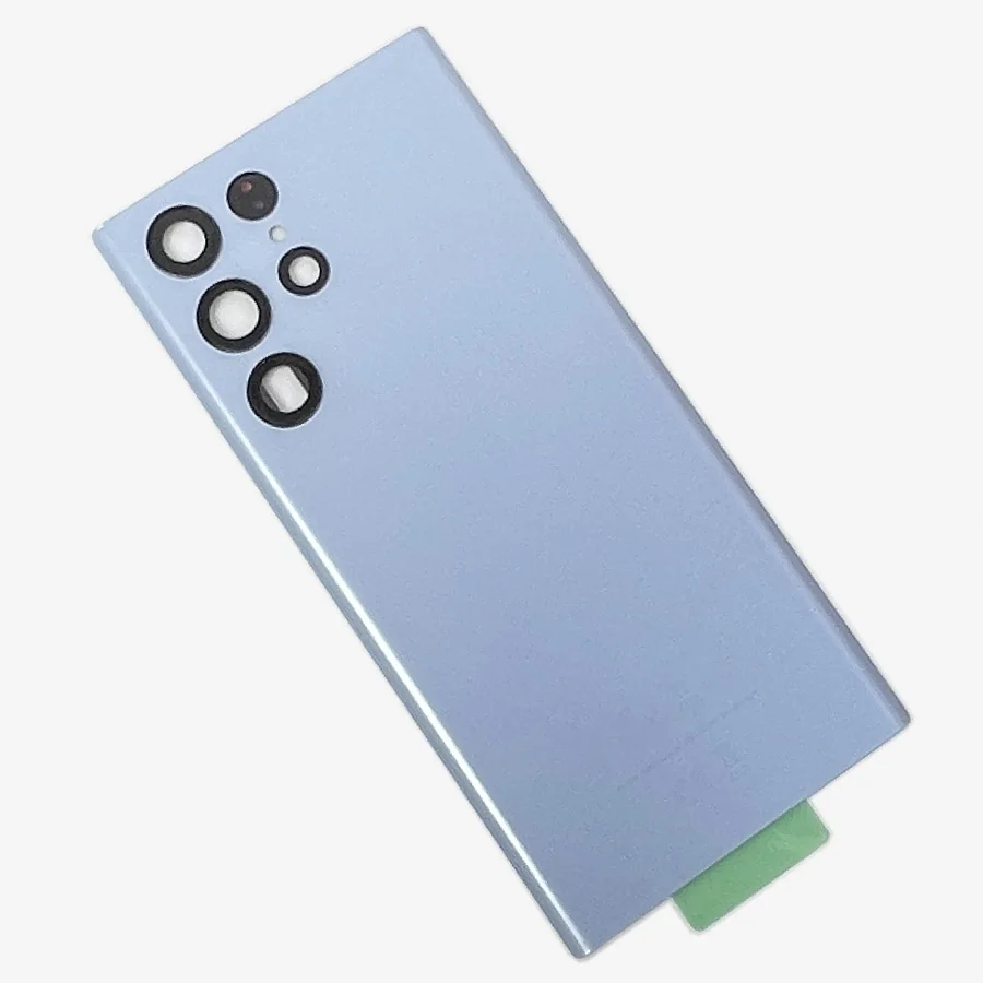 Cubierta trasera de cristal para Samsung Galaxy S22 Ultra 5G, carcasa dura de repuesto para batería trasera, cubierta de carcasa trasera con adhesivo
