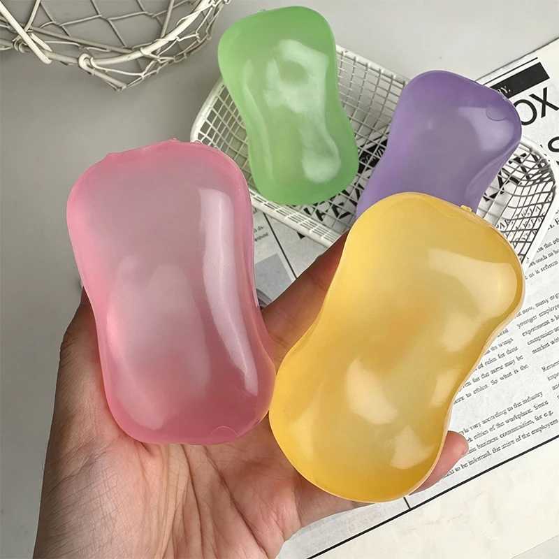 Squishy Coconut Oil Soap Ball Stress Ball Fidget Toy Transparency Plasticity Squeeze Toy Funny Anti-stress Sensory Toy for Adult