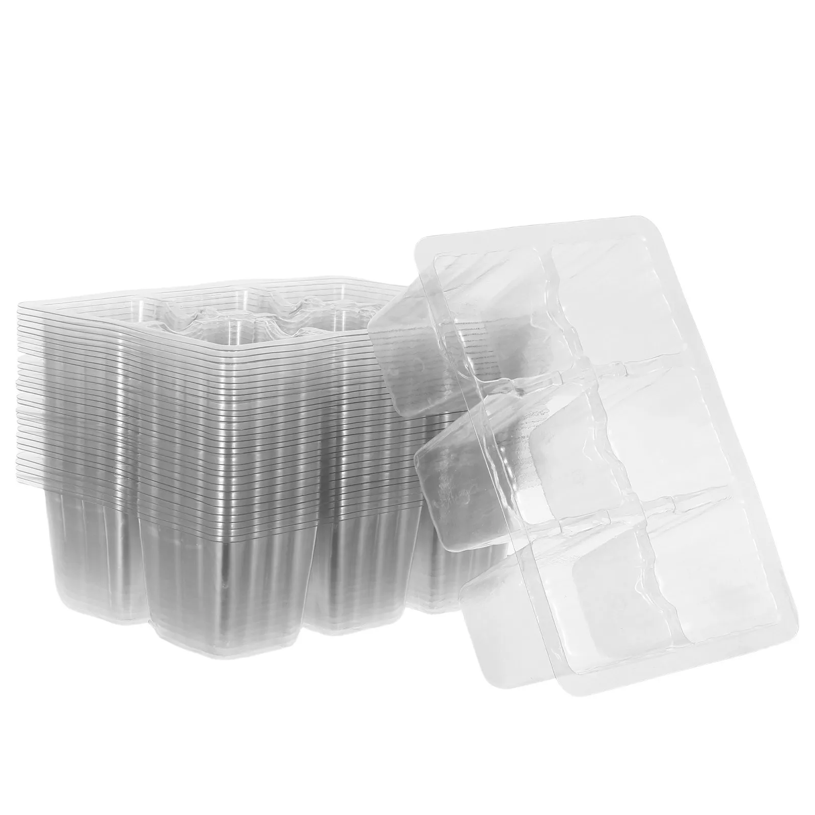30Pcs Seedling Starter Tray Clear Plastic Growing Tray Drainage Holes Plant Germination Cups Indoor Vegetable Flower